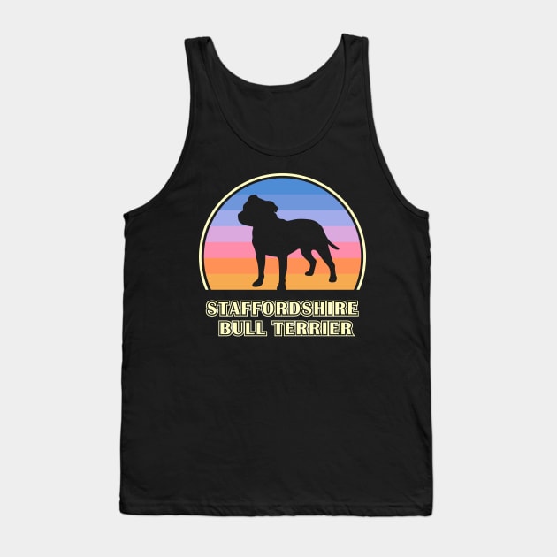 Staffordshire Bull Terrier Vintage Sunset Dog Tank Top by millersye